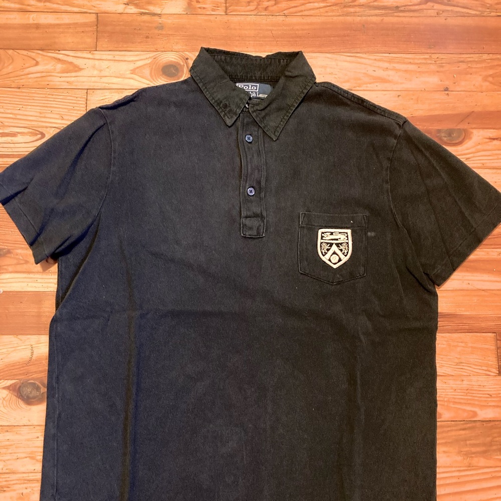 Ralph Lauren Black Polo w/ Crest Emblem